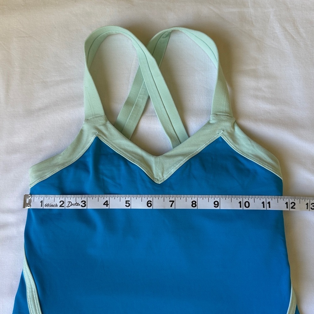 Lululemon Athletica Blue and Mint Cross-Back Tank - Picture 7 of 9